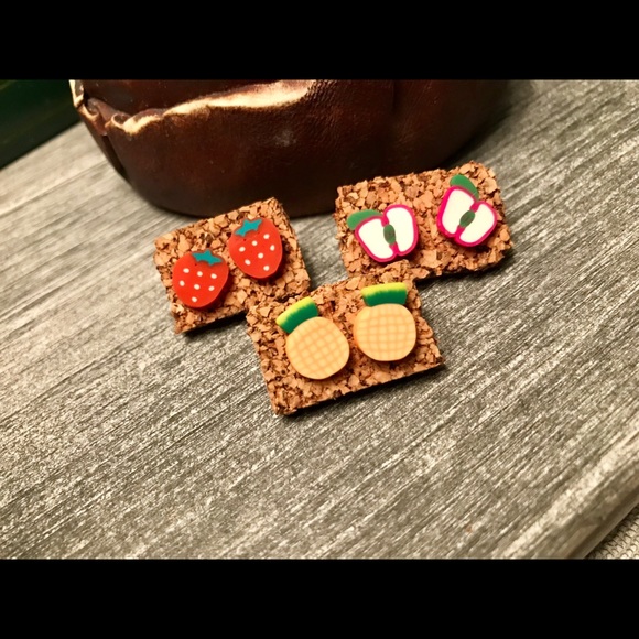 NWT! Set of Fruit Stud Earrings! 3 Pairs Total! - Picture 3 of 8